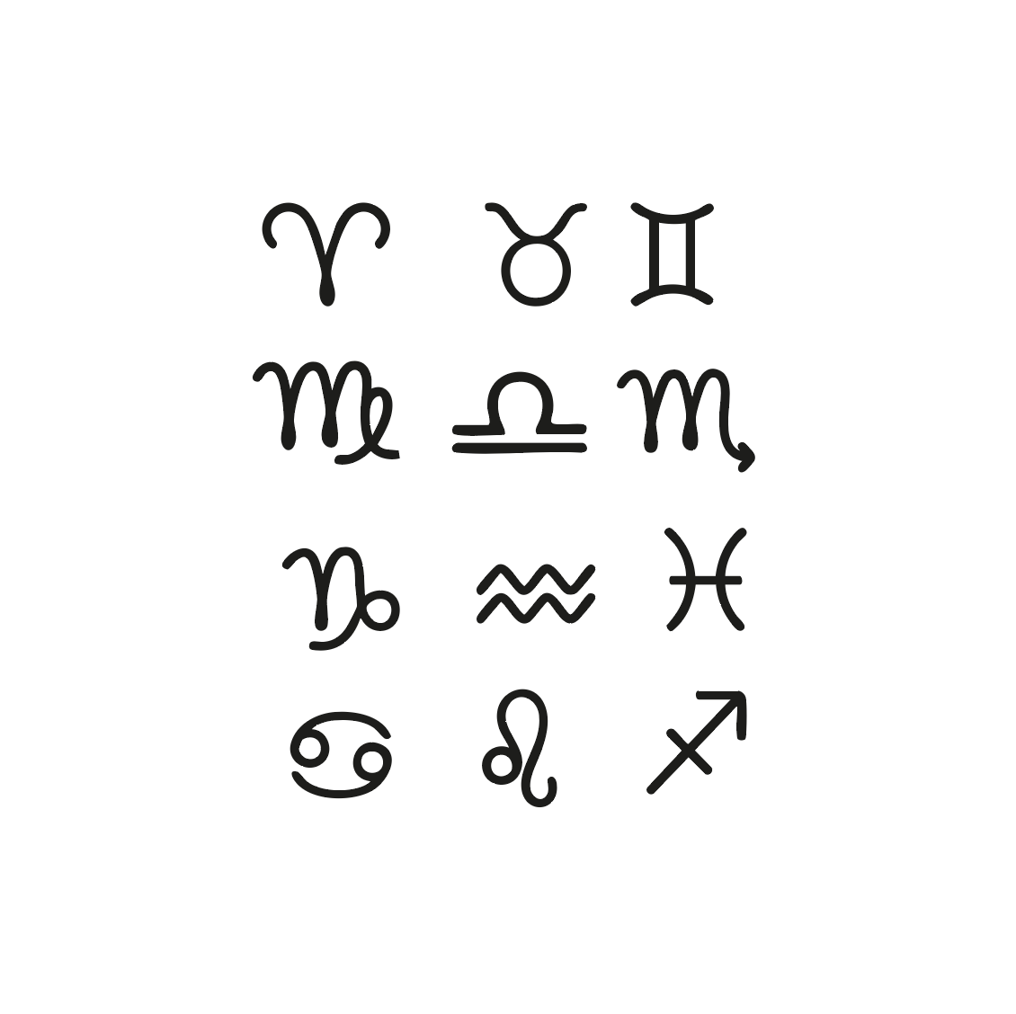 Tampons Signes du zodiac