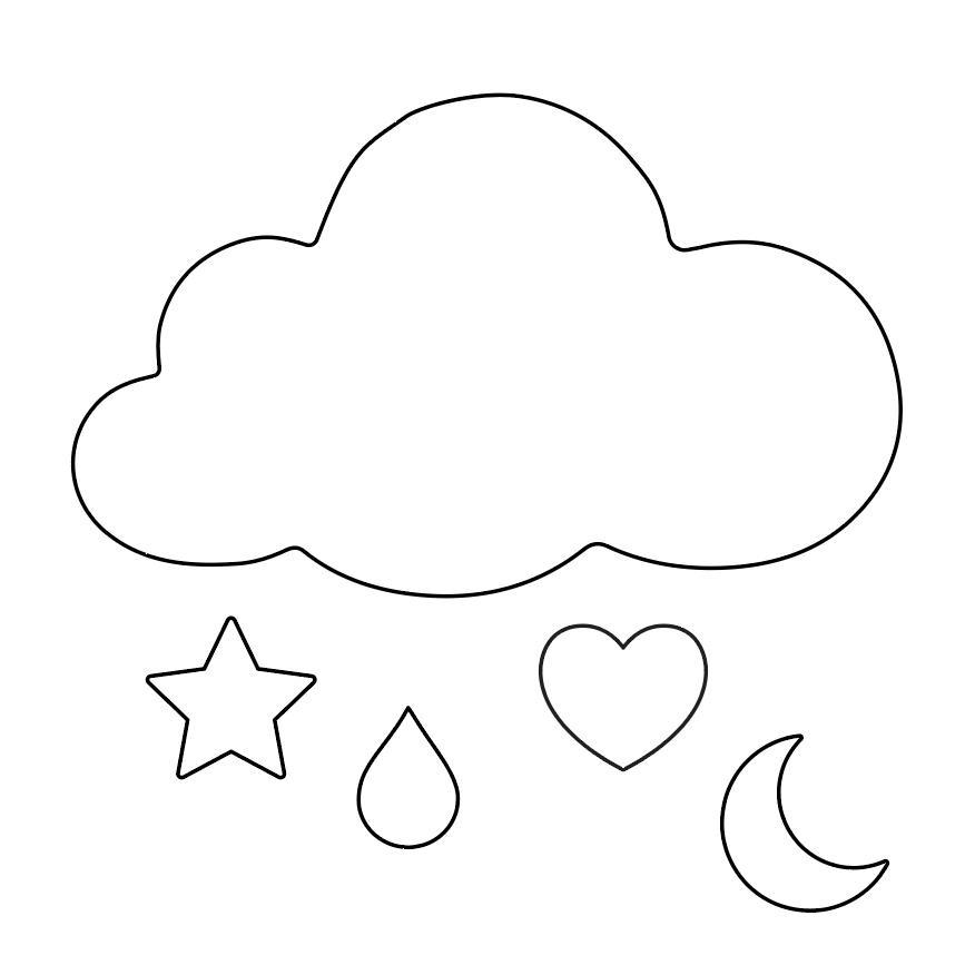 Pack emporte-pièces mobile enfant – Nuage