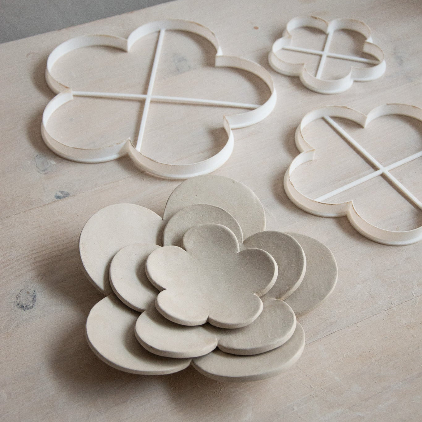 Pack 3 Emporte-pièces - Fleurs 5 pétales