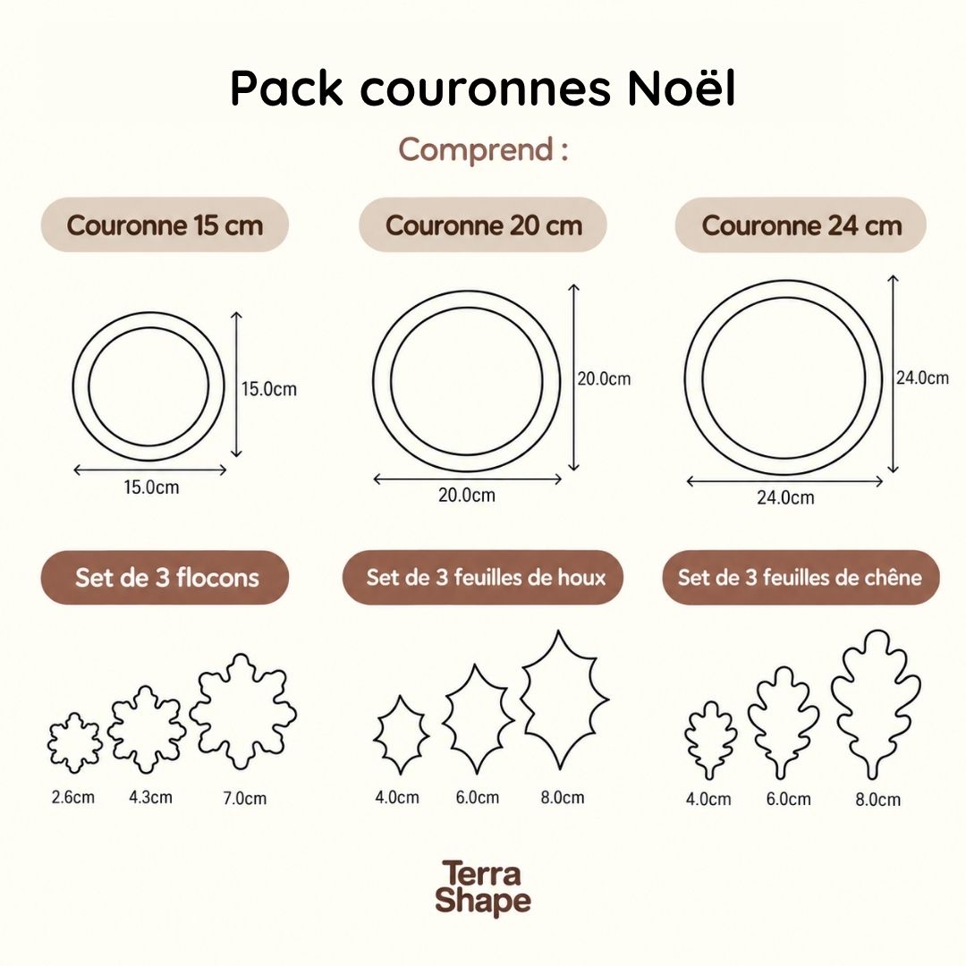 Pack de couronnes de Noël