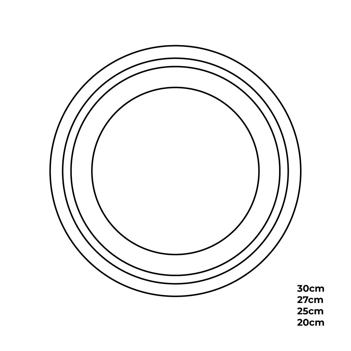 Assiette Classique Cercle (Plusieurs Tailles)