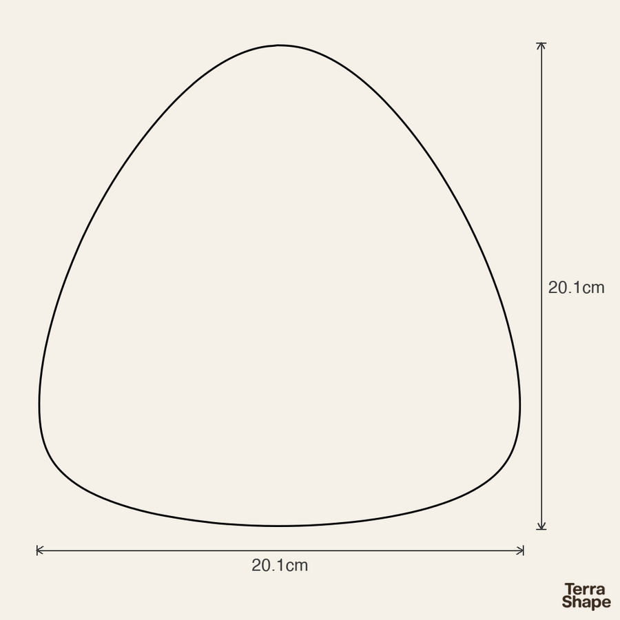 Assiette triangle arrondi (plusieurs tailles)