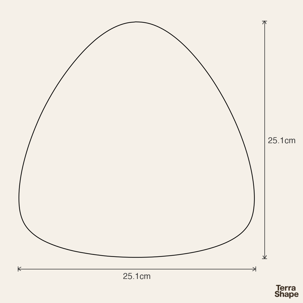 Assiette triangle arrondi (plusieurs tailles)