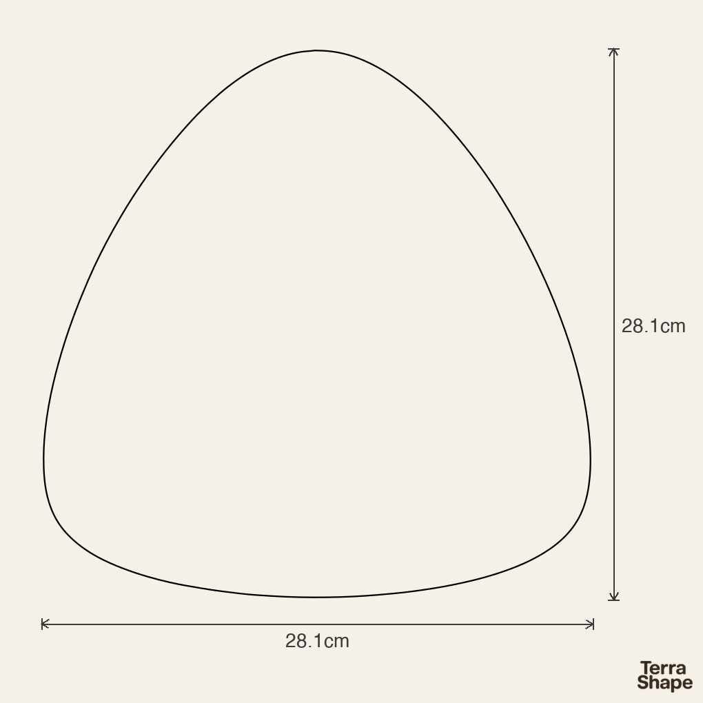 Assiette triangle arrondi (plusieurs tailles)