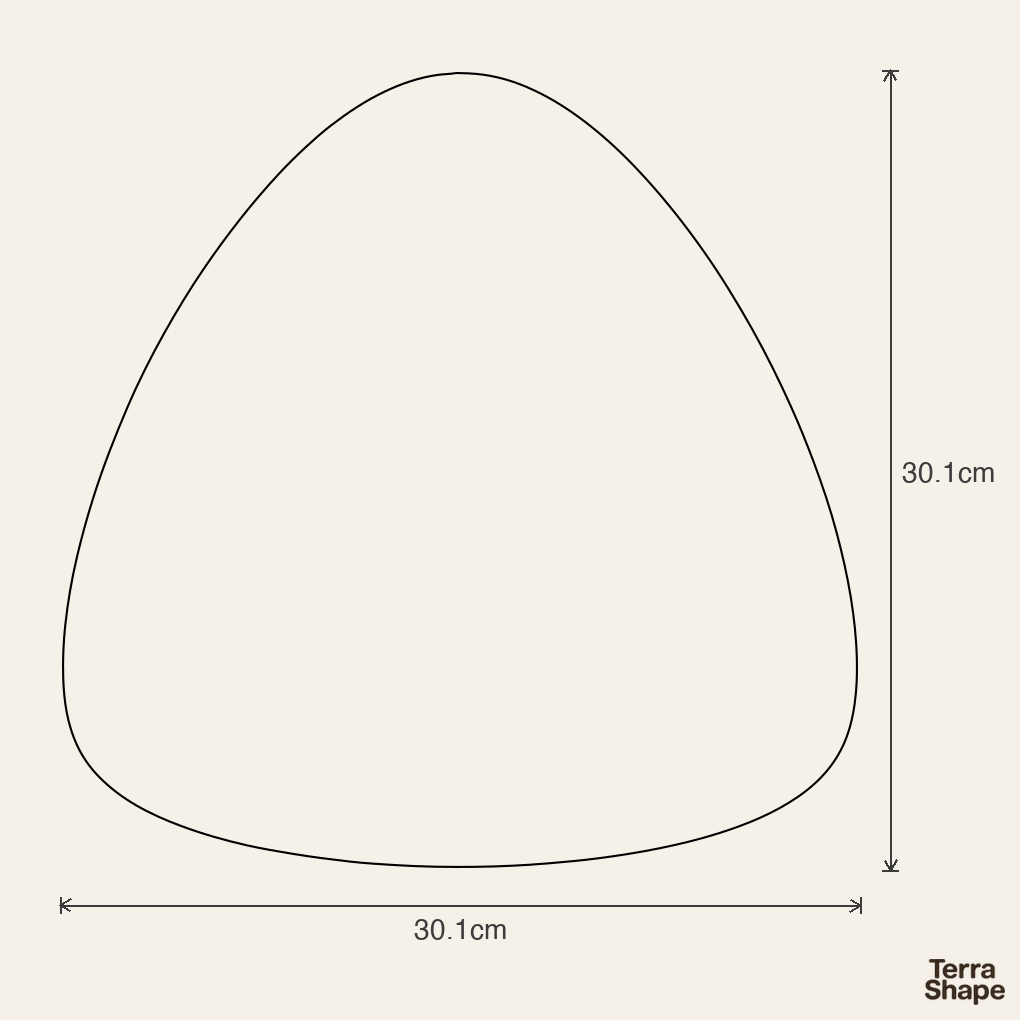 Assiette triangle arrondi (plusieurs tailles)