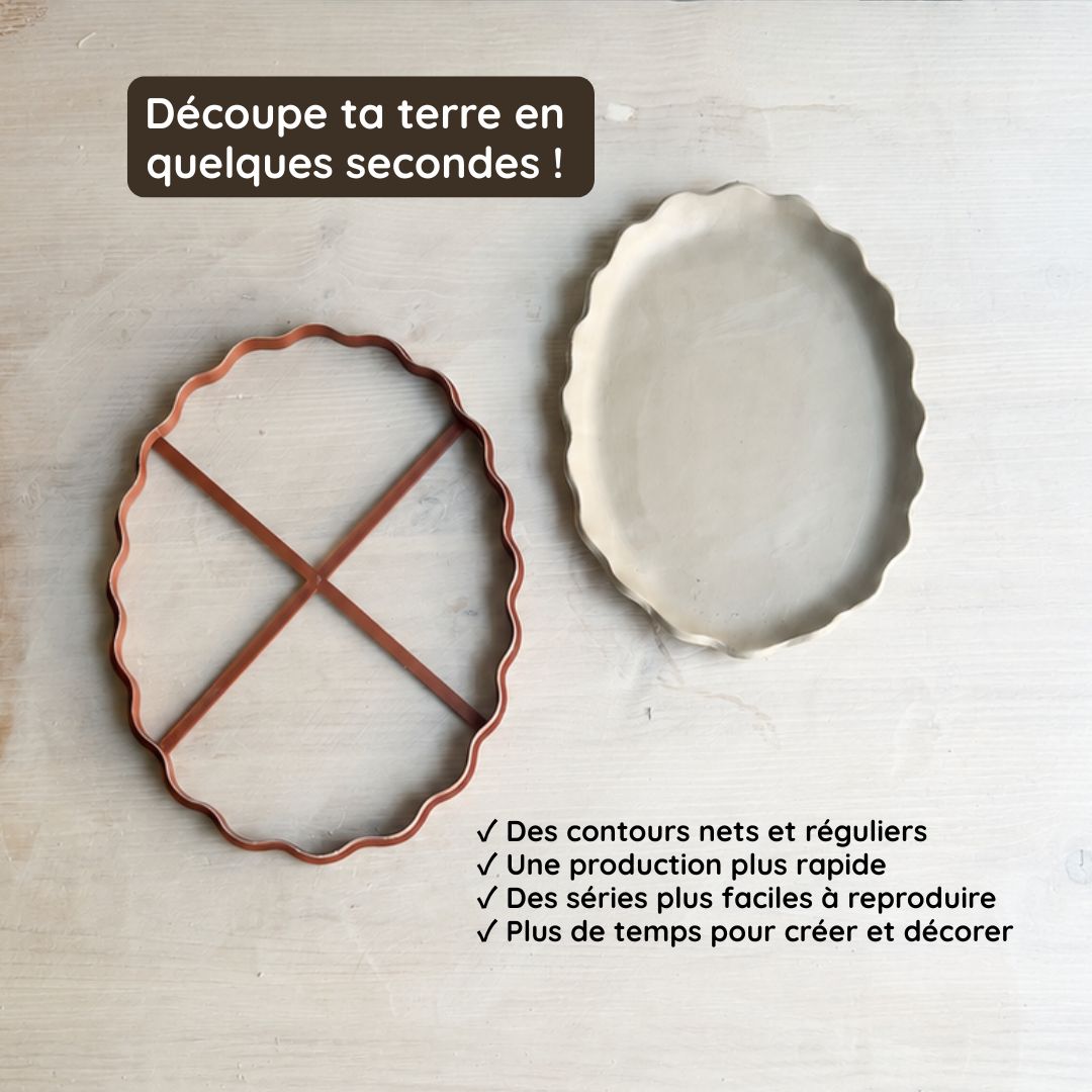 Emporte-pièce - Plat ovale ondulé