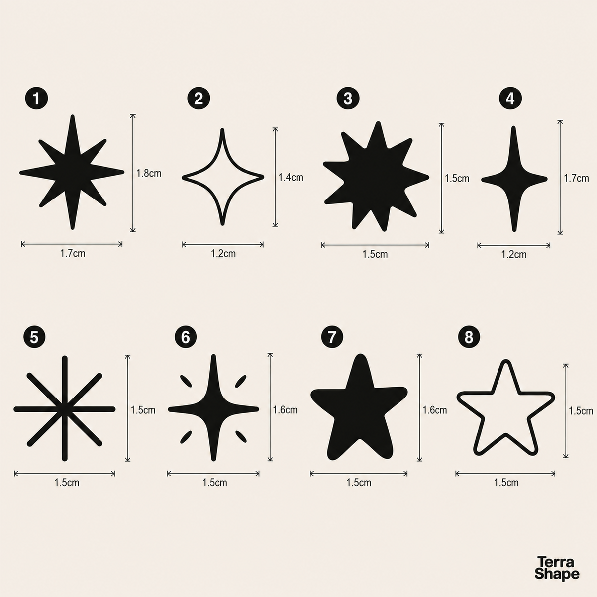 Tampons - Etoiles Noël